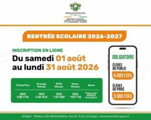 inscription-en-ligne-rentrée-scolaire-2026-2027-CI