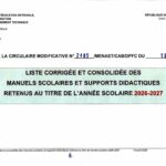 liste des manuels scolaires rentrée 2026-2027 cote d'ivoire