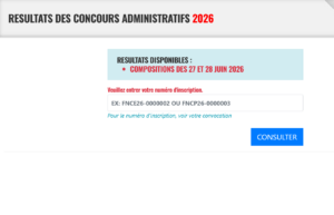 resultat-concours-fonction-publique-2026-numero-inscription